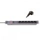 KELINE 620P06 19"" 1U 6x250V Schuko aljzat túlfeszültségvédelemmel 2,3m elosztósor