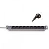 KELINE 620S09 19"" 1U 9x250V Schuko aljzat 2,3m kontrol LED-es elosztósor