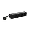 Legrand 646801 10" 1U 16A 230V 4x Schuko CEE7/7 csatlakozó biztonsági zsaluval 1m elosztósor