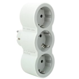   Legrand 694518 3x Schuko aljzat fehér-szürke elosztó biztonsági zsaluva