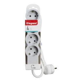   Legrand 694552 4x Schuko aljzat 1,5m vezetékkel fehér-szürke elosztósor