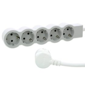   Legrand 694555 5x Schuko aljzat 1,5m vezetékkel fehér-szürke elosztósor