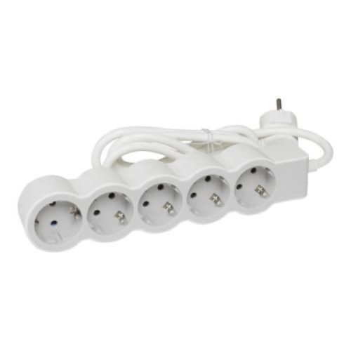 Legrand 694555 5x Schuko aljzat 1,5m vezetékkel fehér-szürke elosztósor
