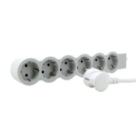   Legrand 694557 6x Schuko aljzat 1,5m vezetékkel fehér-szürke elosztósor