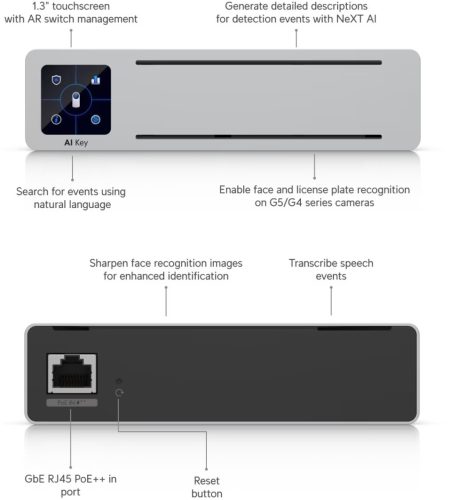 Ubiquiti UniFi Protect AI-KEY 1xGbE PoE++ In LAN port Edge AI eszköz
