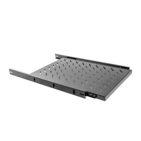   Lanberg AK-1006-B 19" 1U MÉLY:750mm MAX:60kg terhelhetőség 4 ponton rögzíthető kihúzható fekete polc