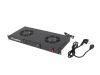 Lanberg AK-1502-B 19" 1U 2x ventilátor + termosztát egység LCD kijelzővel