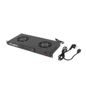   Lanberg AK-1502-B 19" 1U 2x ventilátor + termosztát egység LCD kijelzővel