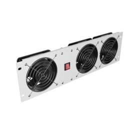   Lanberg AK-1506-S 19" 1U 3x ventilátor 230V 50W függőleges szürke ventilátor