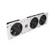 Lanberg AK-1506-S 19" 1U 3x ventilátor 230V 50W függőleges szürke ventilátor