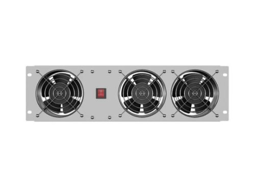Lanberg AK-1506-S 19" 1U 3x ventilátor 230V 50W függőleges szürke ventilátor