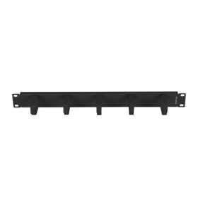   Lanberg AK-1701-B 19" 1U fekete fém gyűrűs fém kábelrendező