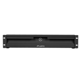   Lanberg AK-2001-B 19" 2U 483x360mm 4x ponton rögzíthető 90kg terhelhetőségű fekete rack fiók