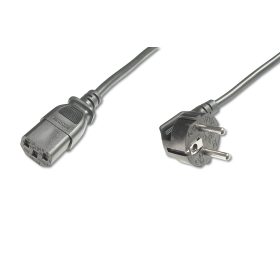   DIGITUS AK-440109-008-S 250V 10A IEC C13 90 fok csatlakozó CEE 7/7 schuko dugó 0,75m tápkábel