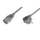 DIGITUS AK-440109-008-S 250V 10A IEC C13 90 fok csatlakozó CEE 7/7 schuko dugó 0,75m tápkábel