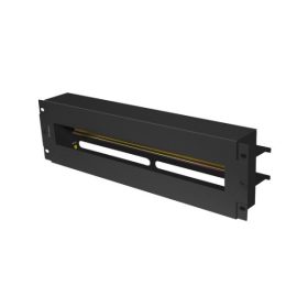   Lanberg AK-VDP103-B 19" 3U DIN sínes fedeles fekete kismegszakító tartó panel