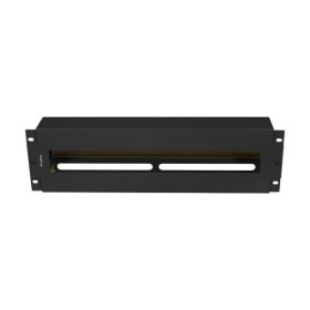   Lanberg AK-VDP103-B 19" 3U DIN sínes fedeles fekete kismegszakító tartó panel