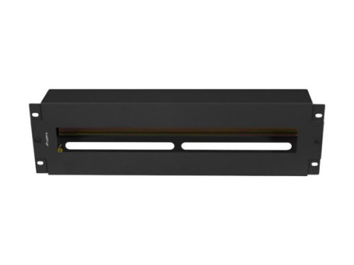 Lanberg AK-VDP103-B 19" 3U DIN sínes fedeles fekete kismegszakító tartó panel