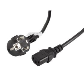   Lanberg CA-C13C-11CC-0030-BK IEC320 C13 10A fekete tápkábel 3m