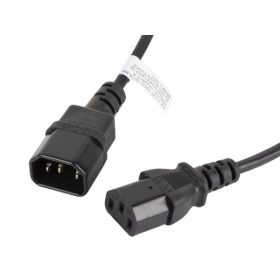   Lanberg CA-C13E-10CC-0018-BK IEC 320 C13 - C14 2,5A fekete tápkábel 1,8m