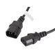 Lanberg CA-C13E-10CC-0018-BK IEC 320 C13 - C14 2,5A fekete tápkábel 1,8m