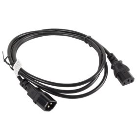   Lanberg CA-C13E-10CC-0018-BK IEC 320 C13 - C14 2,5A fekete tápkábel 1,8m