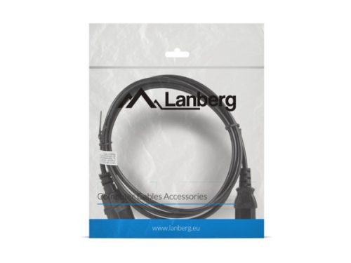 Lanberg CA-C13E-10CC-0018-BK IEC 320 C13 - C14 2,5A fekete tápkábel 1,8m
