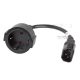 Lanberg CA-C14E-10CC-0018-BK C14 apa - SCHUKO anya átalakító 20cm