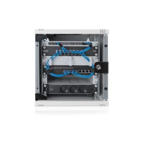   DIGITUS DN-10-05U-1 10" 6U 330x312x300mm üvegajtós szürke fali rack szekrény