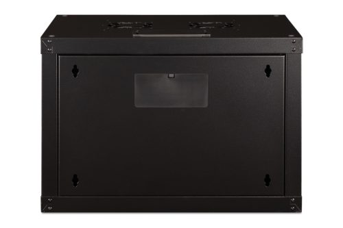 DIGITUS Unique DN-19 07-U-SW 19" 7U 420x600x450mm lapraszerelt üvegajtós fekete fali rack szekrény