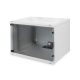 DIGITUS SOHO DN-19 07U-S-1 19" 7U 370x540x400mm lapraszerelt üvegajtós szürke fali rack szekrény
