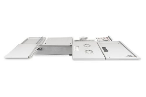 DIGITUS SOHO DN-19 07U-S-1 19" 7U 370x540x400mm lapraszerelt üvegajtós szürke fali rack szekrény