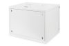 DIGITUS SOHO DN-19 07U-S-1 19" 7U 370x540x400mm lapraszerelt üvegajtós szürke fali rack szekrény