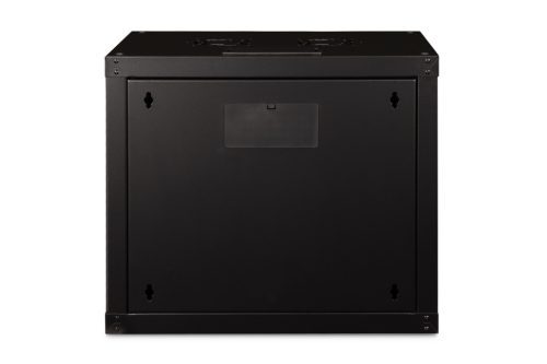 DIGITUS DN-19 09-U-SW Unique 19" 9U 509x600x450mm lapraszerelt üvegajtós fekete Unique fali rack szekrény