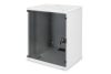 DIGITUS SOHO DN-19 12-U-S-1 19" 12U 595x540x400mm lapraszerelt üvegajtós szürke fali rack szekrény