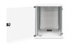 DIGITUS SOHO DN-19 12-U-S-1 19" 12U 595x540x400mm lapraszerelt üvegajtós szürke fali rack szekrény