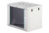 DIGITUS Dynamic-N DN-37104 19" 9U 474x600x450mm lapraszerelt üvegajtós szürke fali rack szekrény
