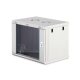 DIGITUS Dynamic-N DN-37104 19" 9U 474x600x450mm lapraszerelt üvegajtós szürke fali rack szekrény