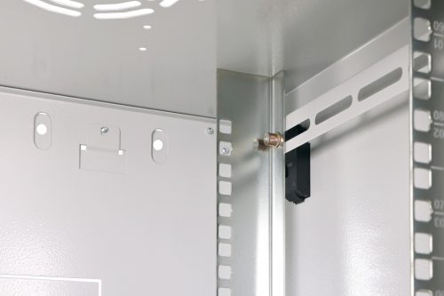 DIGITUS Dynamic-N DN-37104 19" 9U 474x600x450mm lapraszerelt üvegajtós szürke fali rack szekrény