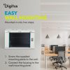 DIGITUS Dynamic-N DN-37104 19" 9U 474x600x450mm lapraszerelt üvegajtós szürke fali rack szekrény