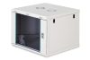 DIGITUS Dynamic-N DN-37106 19" 9U 474x600x600mm lapraszerelt üvegajtós szürke fali rack szekrény