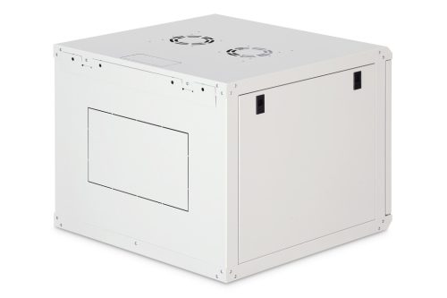 DIGITUS Dynamic-N DN-37106 19" 9U 474x600x600mm lapraszerelt üvegajtós szürke fali rack szekrény