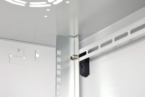 DIGITUS Dynamic-N DN-37106 19" 9U 474x600x600mm lapraszerelt üvegajtós szürke fali rack szekrény