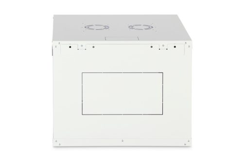 DIGITUS Dynamic-N DN-37106 19" 9U 474x600x600mm lapraszerelt üvegajtós szürke fali rack szekrény