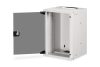 DIGITUS DN-49102 SOHO PRO 10" 9U 254x315x300mm üvegajtós szürke fali rack szekrény