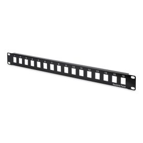   DIGITUS DN-91400 19" 1U 16port fekete moduláris üres patch panel