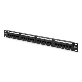   DIGITUS DN-91524U 19" 1U 24port Cat.5e fekete árnyékolatlan Patch Panel