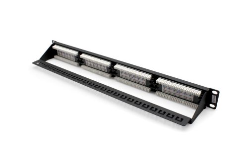 DIGITUS DN-91524U 19" 1U 24port Cat.5e fekete árnyékolatlan Patch Panel