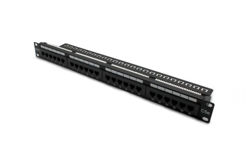 DIGITUS DN-91524U 19" 1U 24port Cat.5e fekete árnyékolatlan Patch Panel