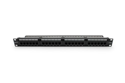 DIGITUS DN-91524U 19" 1U 24port Cat.5e fekete árnyékolatlan Patch Panel